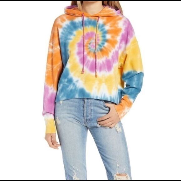 TIE Die Hoodie by DAYDREAMER Double Trouble psychedelic unisex Size S NEW - Picture 1 of 12